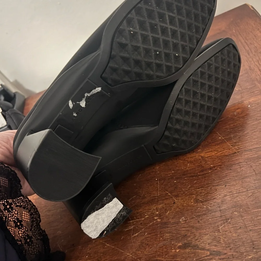 aerosols Miley Black Stretch Ankle Boots - Women's Heeled Boots size 7.5 NWOT